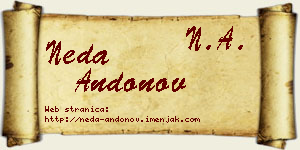 Neda Andonov vizit kartica